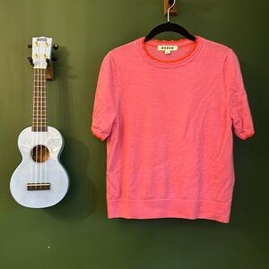 Boden short sleeved sweater pink Comfy cozy and classic 💖 MEDIUM merino